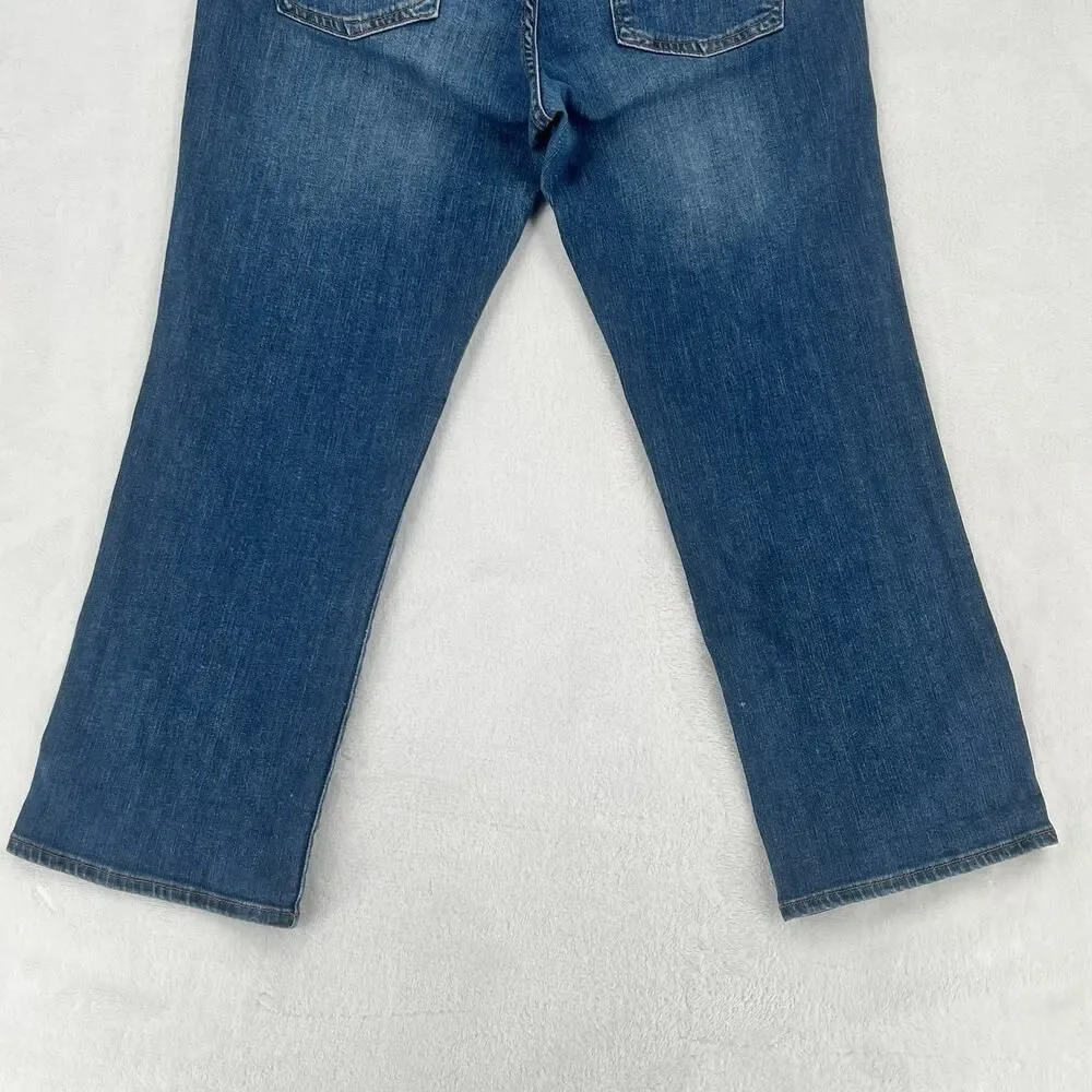 Lucky Brand Jeans Women's 12/31 Sweet' N Crop Blue Denim Stretch Flap Pockets